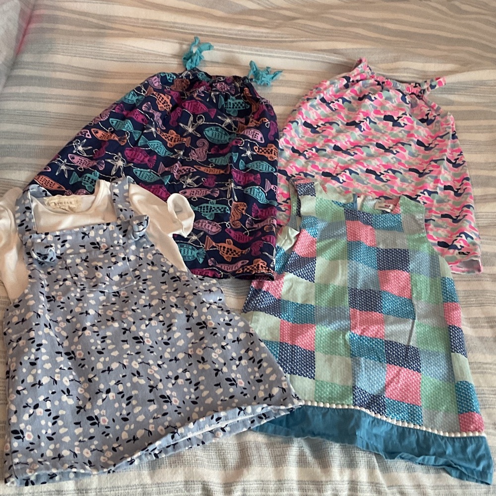 Girls Size 4T Mixed-Print Summer Dress Lot